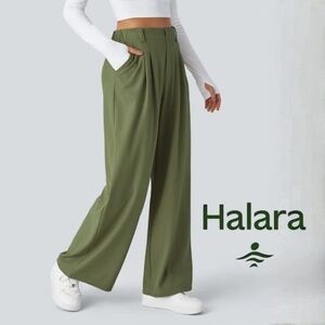Halara Flex High Waisted Pocket Wide Leg Waffle Work Pants